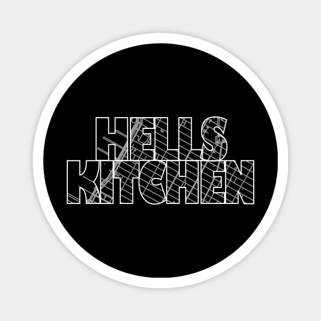 Hell's Kitchen Street Map Magnet by thestreetslocal